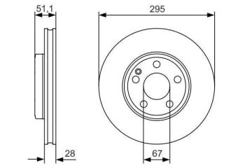 Mercedes GLA Serisi X156 Kasa GLA180 Ön Fren Diski 295 mm Çap Standart Paket 2014-2019 BOSCH
