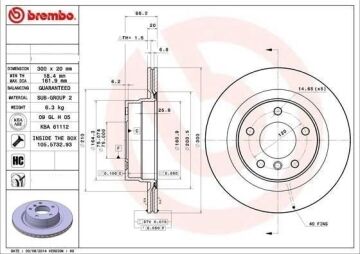 BMW 4 Serisi F32 420d Arka Fren Diski 300 mm Çap 2014-2020 BREMBO