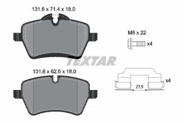 MINI Cooper Works R53 Ön Fren Balatası -TEXTAR
