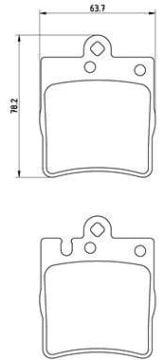 Mercedes C Serisi W203 Kasa C180 Arka Fren Balatası AMG Spor Paket İçin 2001-2006 BREMBO