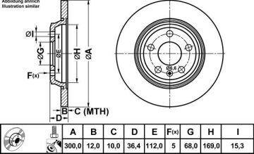 Audi Q5 Arka Fren Diski Bütün Modellere 300 mm 2009-2017 ATE ORGINAL