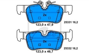 BMW X1 Seri F48 Arka Fren Balatası 16d sDrive 116 Beygir 2015-2022 ATE ORIGINAL