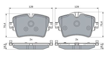 BMW X1 Seri F48 Ön Fren Balatası 16d sDrive 116 Beygir 2015-2019 BOSCH
