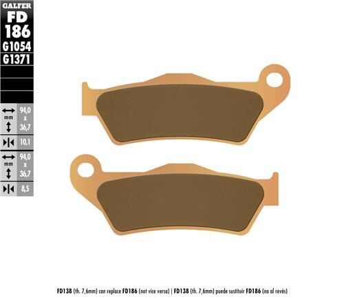 BMW R 1200 GS Arka Fren Balatası 2004-2012 GALFER SİNTER METAL