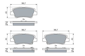 Hyundai Elantra Arka Fren Balatası 2011-2016 BOSCH