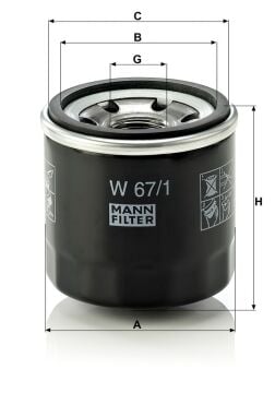 Nissan Qashqai J10 Yağ Filtresi 1.6 Benzinli 2007-2013 MANN