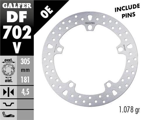 BMW R 1200 GS Ön Fren Diski 305 mm 2004-2012 GALFER YUVARLAK SABİT DİSK