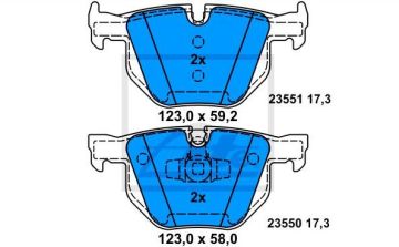 BMW 3 Serisi E90 330d Arka Fren Balatası 2005-2012 ATE ORIGINAL