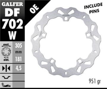 BMW R 1200 GS Ön Fren Diski 305 mm 2004-2012 GALFER DALGALI SABİT DİSK