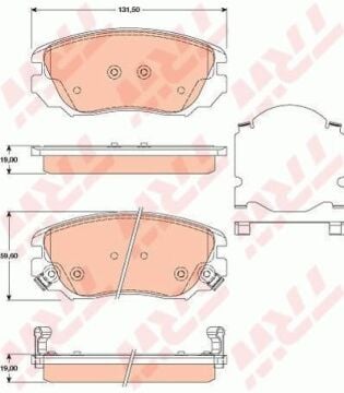 Opel Insignia A Ön Fren Balatası 1.6 Turbo 180 Beygir 296 mm Disk İçin 2008-2016 TRW