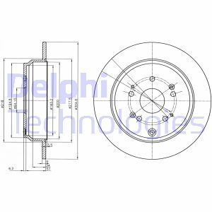 Honda CR-V Arka Fren Diski 305 mm Çap 2007-2012 DELPHI