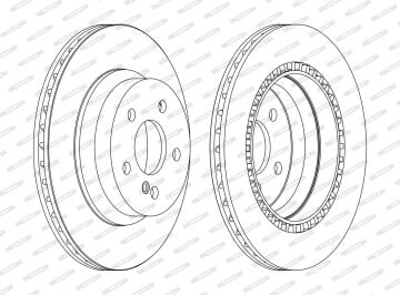 Mercedes E Serisi W212 Kasa E350 CDI Arka Fren Diski 3.0 231 Beygir Standart Paket 300 mm Çap 2009-2015 FERODO