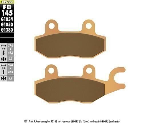 RKS Grace 202 Pro Arka Fren Balatası 2022 Sonrası GALFER SİNTER METAL SCOOTER