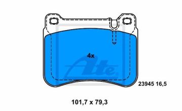 Mercedes C Serisi W203 Kasa C180 Ön Fren Balatası AMG Spor Paket İçin 2004-2006 ATE ORIGINAL