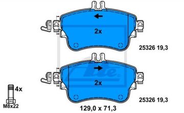 Mercedes A Serisi W176 Kasa A180 CDI 1.5 109 Beygir Ön Fren Balatası Standart Paket 2013-2018 ATE ORIGINAL