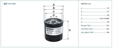 Audi A3 Yağ Filtresi 1.4 TFSI 140 Beygir 2013-2020 FILTRON
