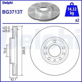Opel Vectra C Ön Fren Diski 1.6 16V 2002-2008 DELPHI