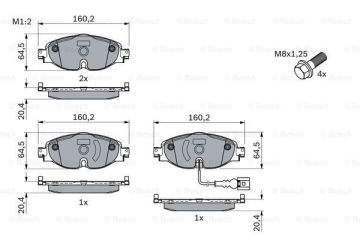 Audi A3 Ön Fren Balatası 1.2 TFSI 110 Beygir 2013-2020 BOSCH