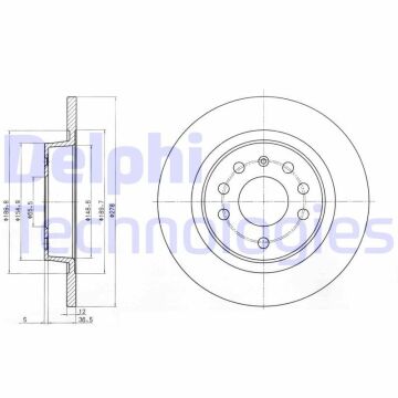 Opel Vectra C Arka Fren Diski 1.6 16V 2002-2008 DELPHI
