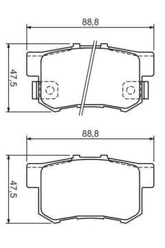 Honda Civic Type-R Arka Fren Balatası 2001-2006 BOSCH