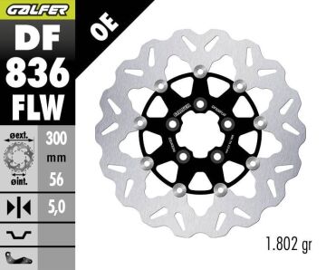 Harley Davidson Road King Flhr Arka Fren Diski 300 mm 2014 2019 Arası GALFER DALGALI HAREKETLİ ÇELİK DİSK