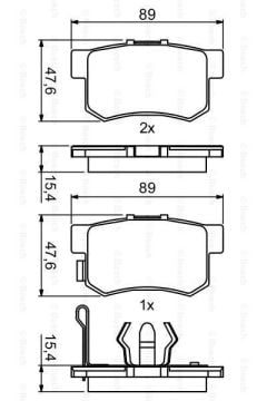 Honda CR-V Arka Fren Balatası 2005-2006 BOSCH