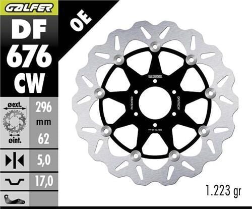 Honda CBR 600 F Ön Fren Diski 296 mm 1999-2000 GALFER DALGALI HAREKETLİ ALÜMİNYUM DİSK