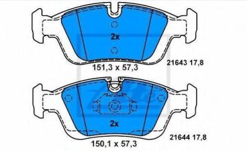 BMW 3 Serisi E46 318i/d Ön Fren Balatası 1999-2005 ATE ORIGINAL