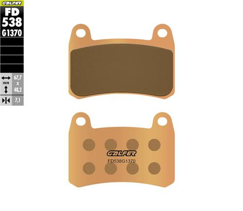 Benelli Tnt 249-S Ön Fren Balatası 2019 Sonrası GALFER SİNTER METAL