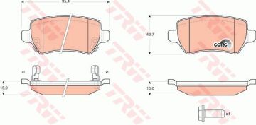Opel Astra H Arka Disk Fren Balatası 1.3 CDTI 90 Beygir 2005-2010 TRW