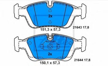 BMW 3 Serisi E46 325i Ön Fren Balatası 1999-2005 ATE ORIGINAL