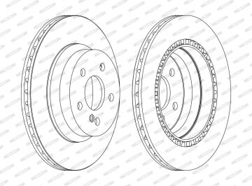 Mercedes E Serisi W212 Kasa E350 CDI Arka Fren Diski 3.0 252 Beygir Standart Paket 300 mm Çap 2009-2015 FERODO