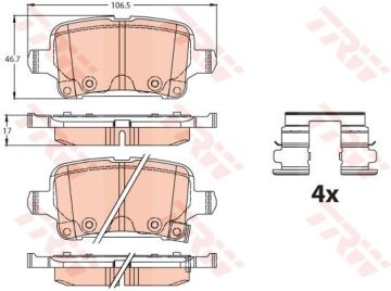 Opel Astra K ArkaFren Balatası 1.4 100 Beygir 2016-2022 TRW