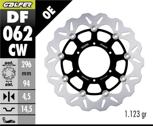 Honda CBR 600 FA Ön Fren Diski 296 mm 2011-2016 GALFER DALGALI HAREKETLİ ALÜMİNYUM DİSK