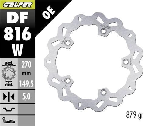 BMW C 600 Sport Arka Fren Diski 270 mm 2012-2015 GALFER DALGALI SABİT DİSK