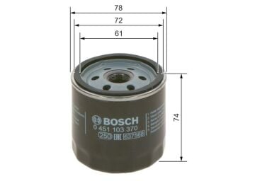 Opel Astra G Yağ Filtresi 1.4 16V X14XE / Z14XE Motor 1998-2004 BOSCH