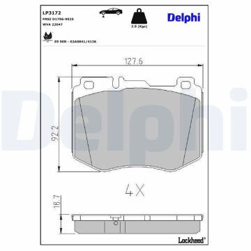 Mercedes E Serisi W213 Kasa E200 Ön Fren Balatası AMG Spor Paket İçin 2016-2023 DELPHI