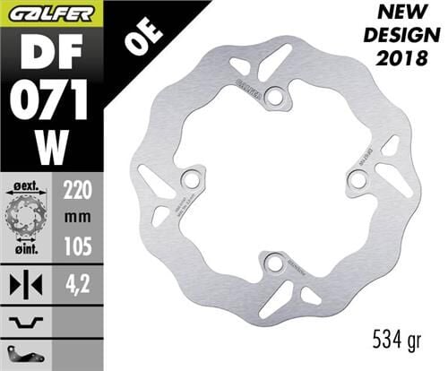 Honda PS 150i Ön Fren Diski 220 mm 2006-2013 GALFER DALGALI SABİT ÇELİK DİSK