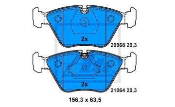BMW E36 M3 Ön Fren Balatası 286 Beygir 1991-1998 ATE ORIGINAL