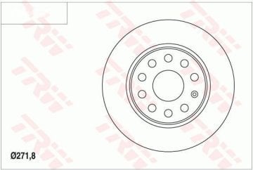 Audi A3 Arka Fren Diski 1.6 TDI 110 Beygir 272 mm Çap 2013-2020 TRW