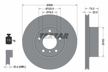 BMW 3 Serisi F30 320i Ön Fren Diski 1.6 Turbo 170 Beygir 300 mm Çap 2012-2019 TEXTAR
