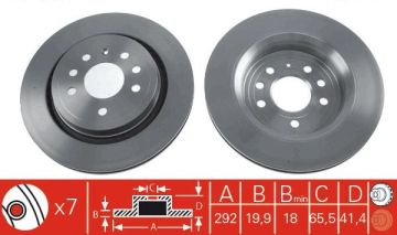 Opel Vectra C Arka Fren Diski 2.0 16V Turbo 2002-2008 TRW