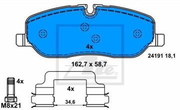 Landrover Discovery 3 Ön Fren Balatası 2.7 TD 2005-2009 ATE ORIGINAL