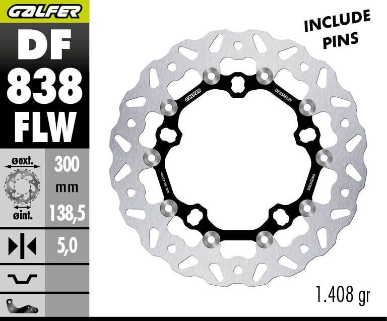 Harley Davidson Road Glide Special Fltrxs Ön Fren Diski 300 mm 2019 2023 Arası GALFER DALGALI HAREKETLİ ÇELİK DİSK