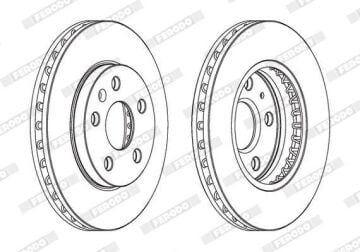 Opel Insignia A Ön Fren Diski 1.6 Turbo 180 Beygir 296 mm Çap 2008-2016 FERODO