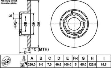 Audi A3 Arka Fren Diski 1.9 TDI 90 Beygir 232 mm Çap 1996-2003 ATE ORIGINAL