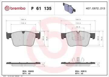 Opel Grandland X Ön Fren Balatası 1.2 Turbo 130 Beygir 304 mm Disk İçin 2017-2021 BREMBO