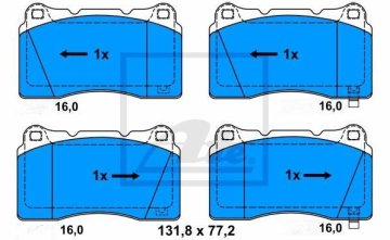 Mitsubishi Lancer Evolution 6 Ön Fren Balatası ATE