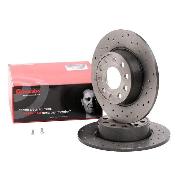 Volkswagen Golf 8 Performanslı Arka Fren Diski 1.5 eTSI 150 Beygir 272 mm Çap Delikli 2021 Sonrası BREMBO XTRA