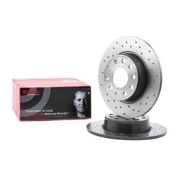 Volkswagen Golf 8 Performanslı Arka Fren Diski 1.5 eTSI 150 Beygir 272 mm Çap Delikli 2021 Sonrası BREMBO XTRA